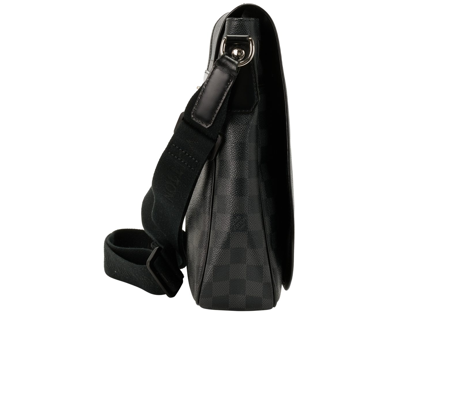 Daniel Messenger MM, &pound;495, Handbags, Black, Canvas, Side view